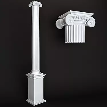 Ionic Column 3D model image 1 