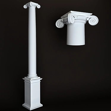 Ionic Column – Majestic Architectural Piece 3D model image 1 