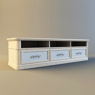 Modern TV Stand | 500mm H, 500mm D, 1800mm L 3D model image 1 