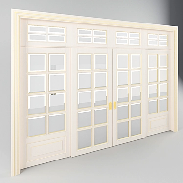 Matte Glass Sliding Door, 3.6m 3D model image 1 