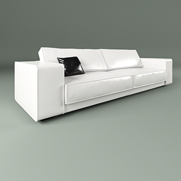 Contemporary Tri-seat Sofa 3D model image 1 