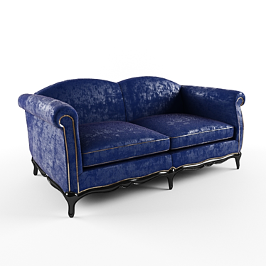 Luxury Velvet Sofa by Bruno Zampa 3D model image 1 