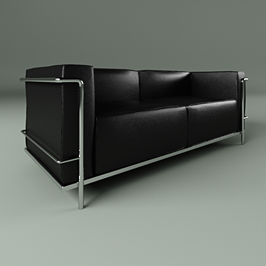 Elegant LC3 Cassina Sofa 3D model image 1 