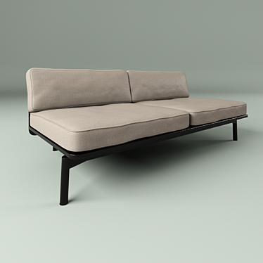 Sleek Sled Cassina Sofa 3D model image 1 