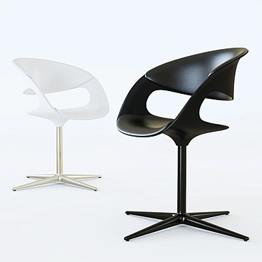 Minimalist German-made Walter Knoll Lox Chair 3D model image 1 