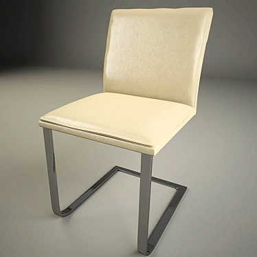 Contemporary Steel Liz Chair 3D model image 1 