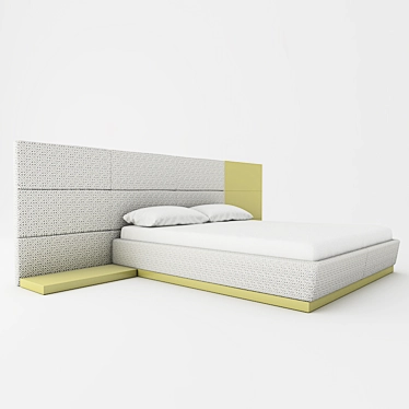Sleek Stylish Bed - Modern Elegance 3D model image 1 