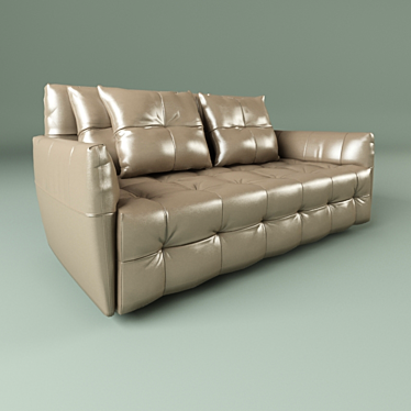 Modern Leather Duvet Sofa 3D model image 1 