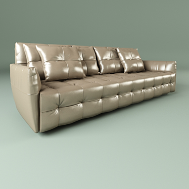 Modern Leather Duvet Sofa 3D model image 1 