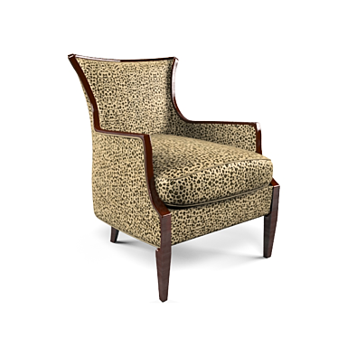 Sleek Nadia Leopard Chair 3D model image 1 