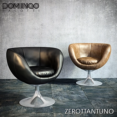 Modern Swivel Armchair: ZEROTTANTUNO 3D model image 1 