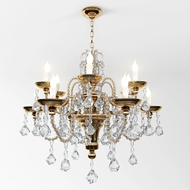 Elegant Crystal Chandelier 3D model image 1 