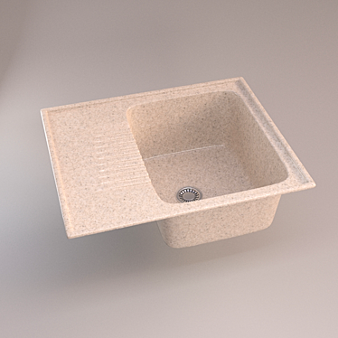 Elegant Stone Sink 3D model image 1 