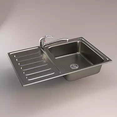 Metal Sink: Standard, File Type: MAX, FBX, OBJ 3D model image 1 