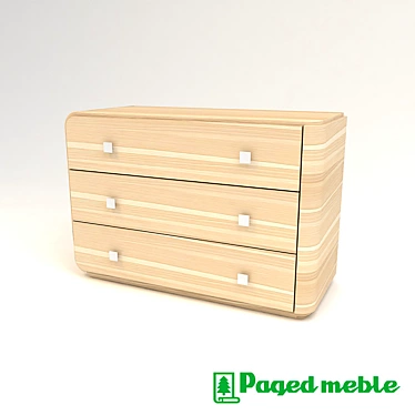 Paged Como Dresser: Sleek & Stylish 3D model image 1 