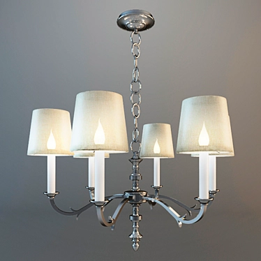 Elegant Channing Chandelier - Visual Comfort 3D model image 1 