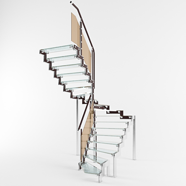 Sleek Stairway Solution 3D model image 1 