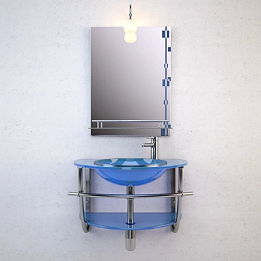 Elegant Glass Bathroom Sink 3D model image 1 