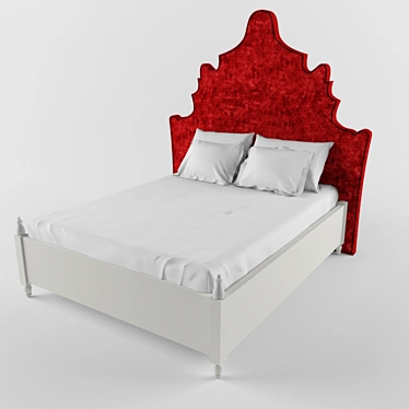 Title: Modern Headboard Bed 3D model image 1 