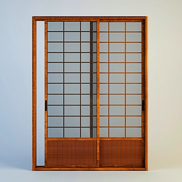 Shoji Door: Translucent Elegance 3D model image 1 