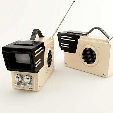 Title: RetroVision Portable TV 3D model image 1 