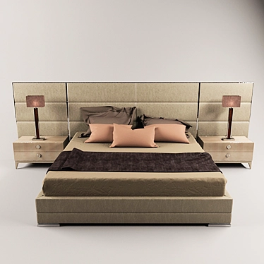 Malerba "M Place" Bed Set 3D model image 1 