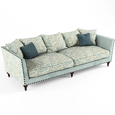 Elegant Victory Classic Sofa 3D model image 1 