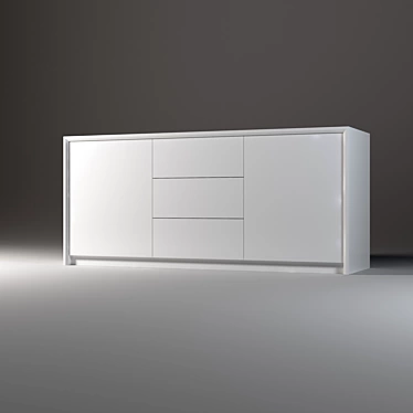 Matte 4-Drawer Chest 3D model image 1 