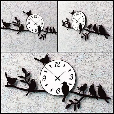 Songbird Wall Clock 3D model image 1 