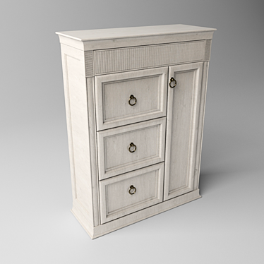 Elegant Espresso Dresser 3D model image 1 