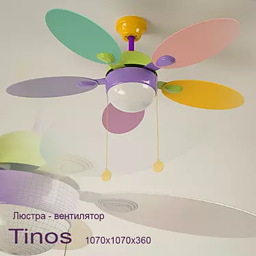 Cooling Breeze: Tinos Faro Fan-Light 3D model image 1 