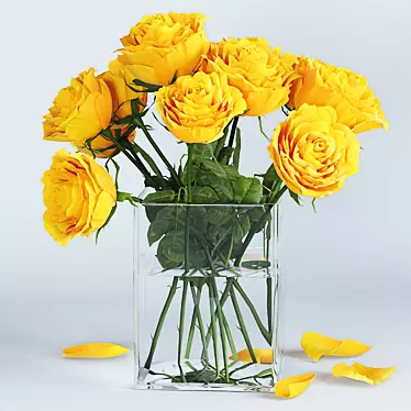 Vibrant Floral Arrangement 3D model image 1 
