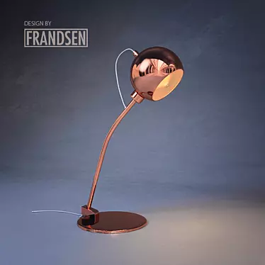 Elegant Copper Ball Desk Lamp 3D model image 1 