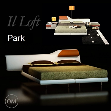 Modern Park Bed: Sleek Design & Ultimate Comfort 3D model image 1 