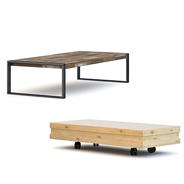 Sleek Modern Coffee Tables 3D model image 1 