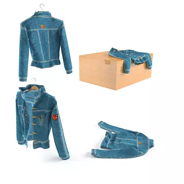 Denim Jacket Collection: 3 Unique Styles 3D model image 1 