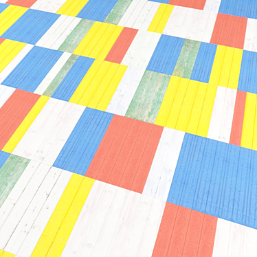 Vibrant Parquet Colors 3D model image 1 