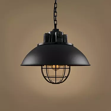 Industrial Charm: Restoration Hardware Lamp 3D model image 1 