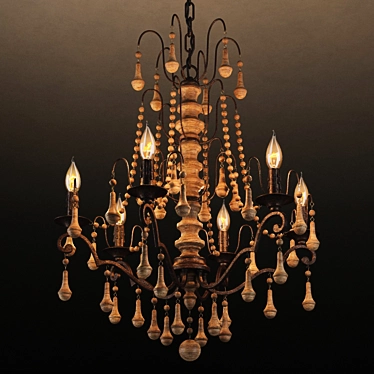 Elegant Josephine Chandelier 67cm 3D model image 1 