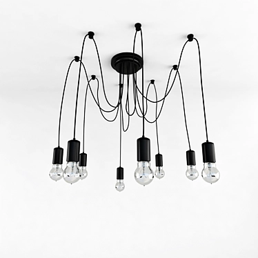 Modern LED Chandelier 3D model image 1 