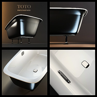 TOTO PAY1740PWEE - NC Series Acrylic Resin Bathtub 3D model image 1 