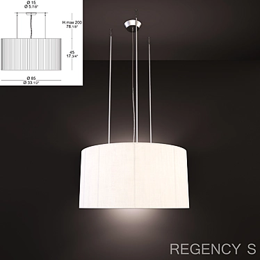 Elegant Italian Hanging Lamp Leucos REGENCY S 3D model image 1 