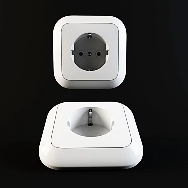 Real-Size Electric Socket 3D model image 1 