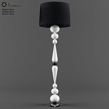 Black and White Floor Lamp 3D model image 1 