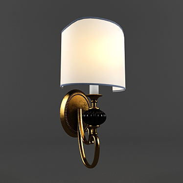 Elegant Bronze Wall Sconce 3D model image 1 