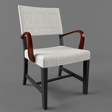 Italian Marchetti Chair | MM 504 | Fabric & Wood 3D model image 1 