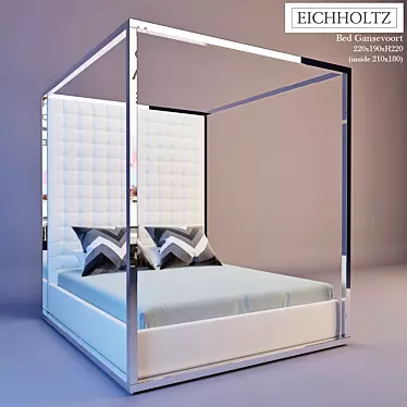 Eichholtz Gansvoort Bed Set 3D model image 1 