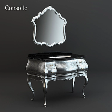 Antique Silver Console Sink 3D model image 1 