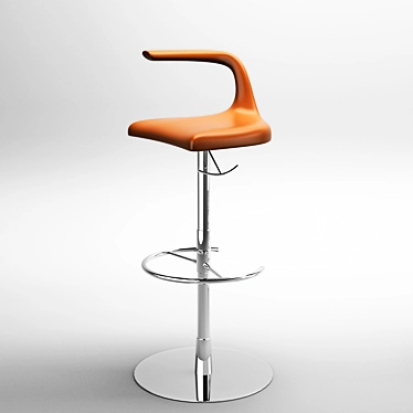 Modern Geometric Bar Stool 3D model image 1 