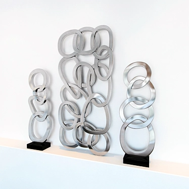 Ring Sculptures - Decorative Panels 3D model image 1 
